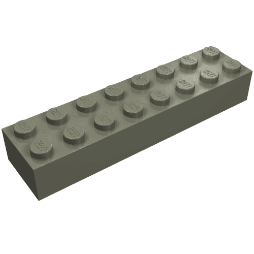 Brick 2 x 8 em Cinza escuro