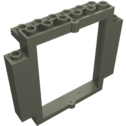 Door Frame 2 x 8 x 6 Swivel with Bottom Notches em Cinza escuro