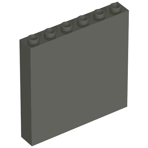 Brick 1 x 6 x 5 em Cinza escuro
