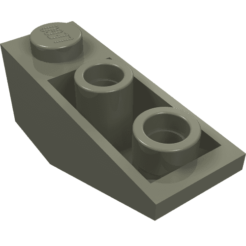 Brick Sloped Inverted 34° 3 x 1 with Internal Stopper em Cinza escuro