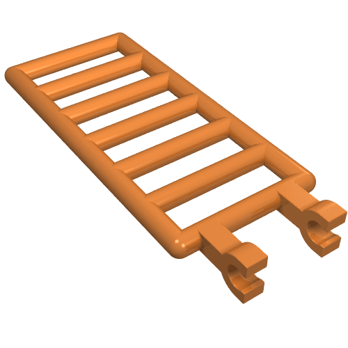 Bar 7 x 3 with Double Clips (Ladder) [Straight Clips] em Nougat médio