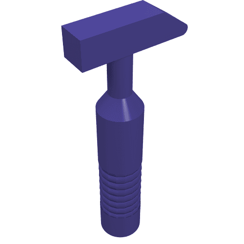 Tool Hammer Cross Pein [6-Rib Handle] em Roxo escuro