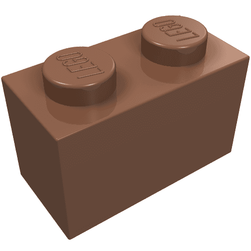 Brick 1 x 2 em Marrom claro