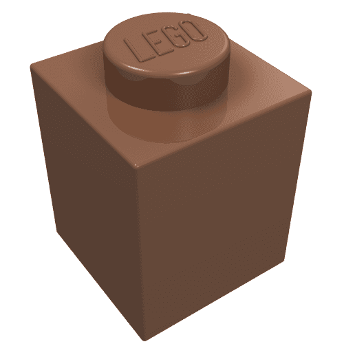 Brick 1 x 1 em Marrom claro