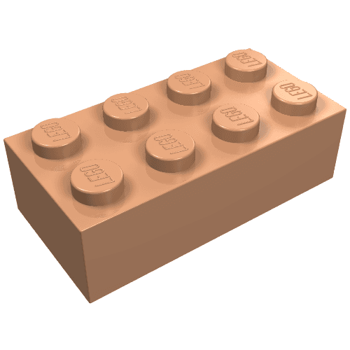 Brick 2 x 4 em Nougat