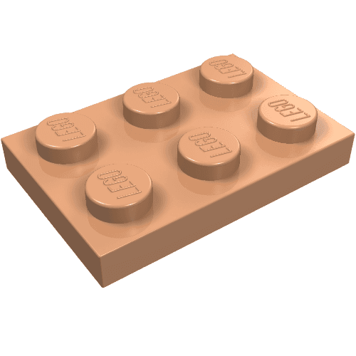 Plate 2 x 3 em Nougat