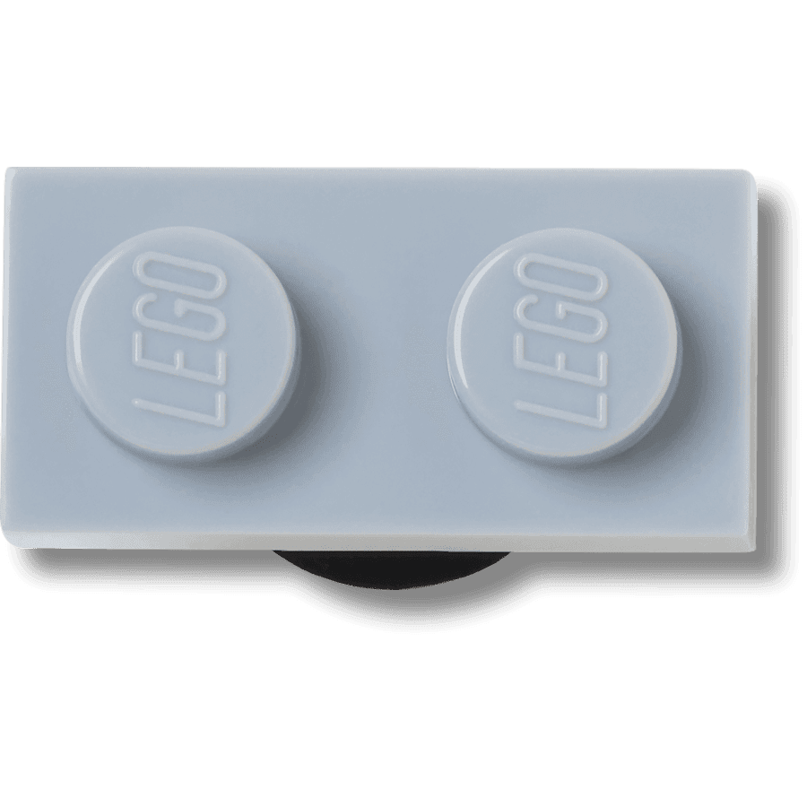 Lt Grey Tile 1x2 Jibbitz