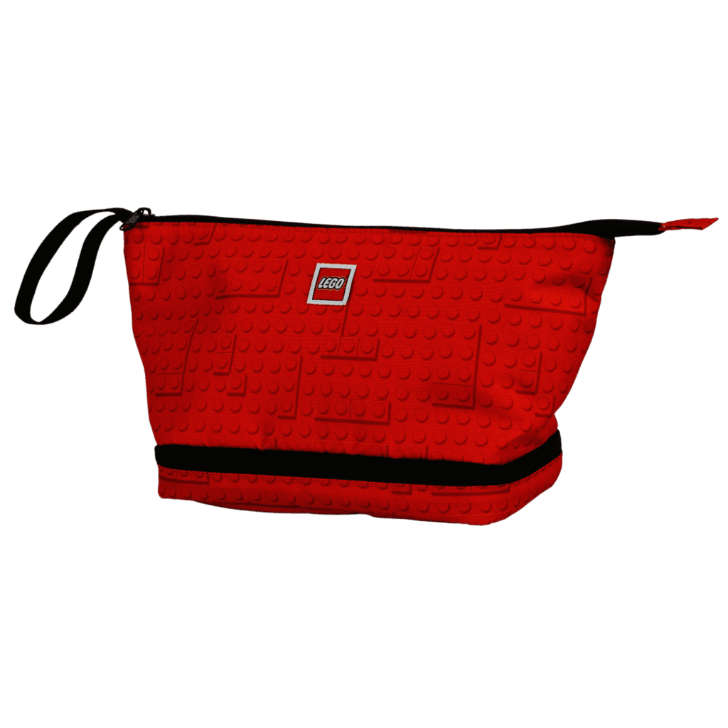 Brick Dots Red Toiletry Pouch