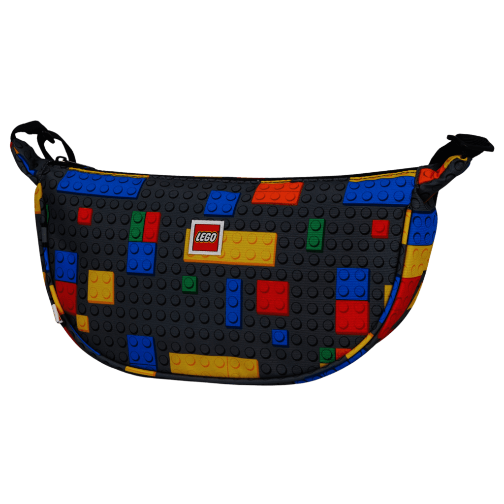 Colourful Bricks Round Crossbody Bag Large