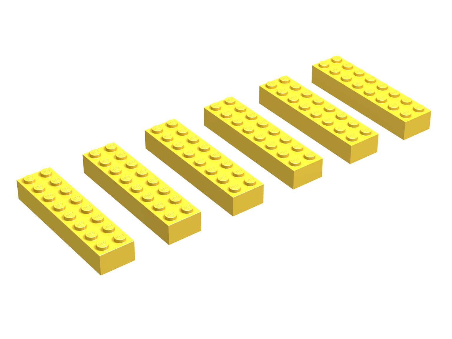 2 x 8 Bricks, Yellow (EUR/UK/AUS)