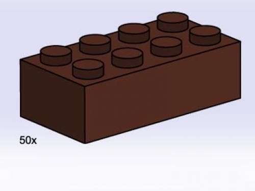 2 x 4 Brown Bricks