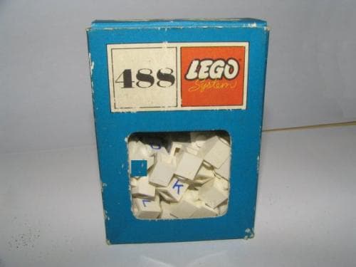 1 x 1 Bricks with Letters (System)