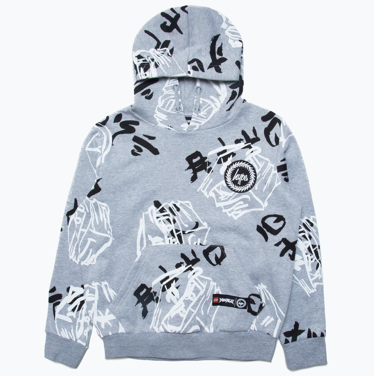 HYPE X LEGO NINJAGO Grey Just Hype Faces Pullover Hoodie