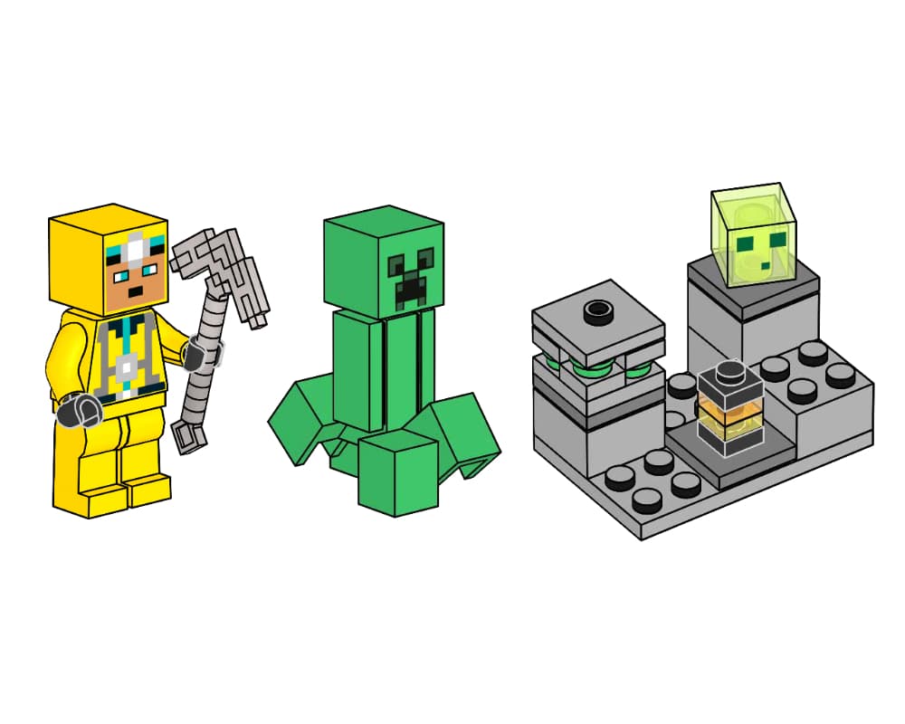 Cave Explorer, Creeper and Slime