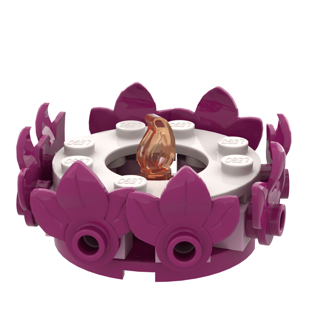 Magenta Flower Candle