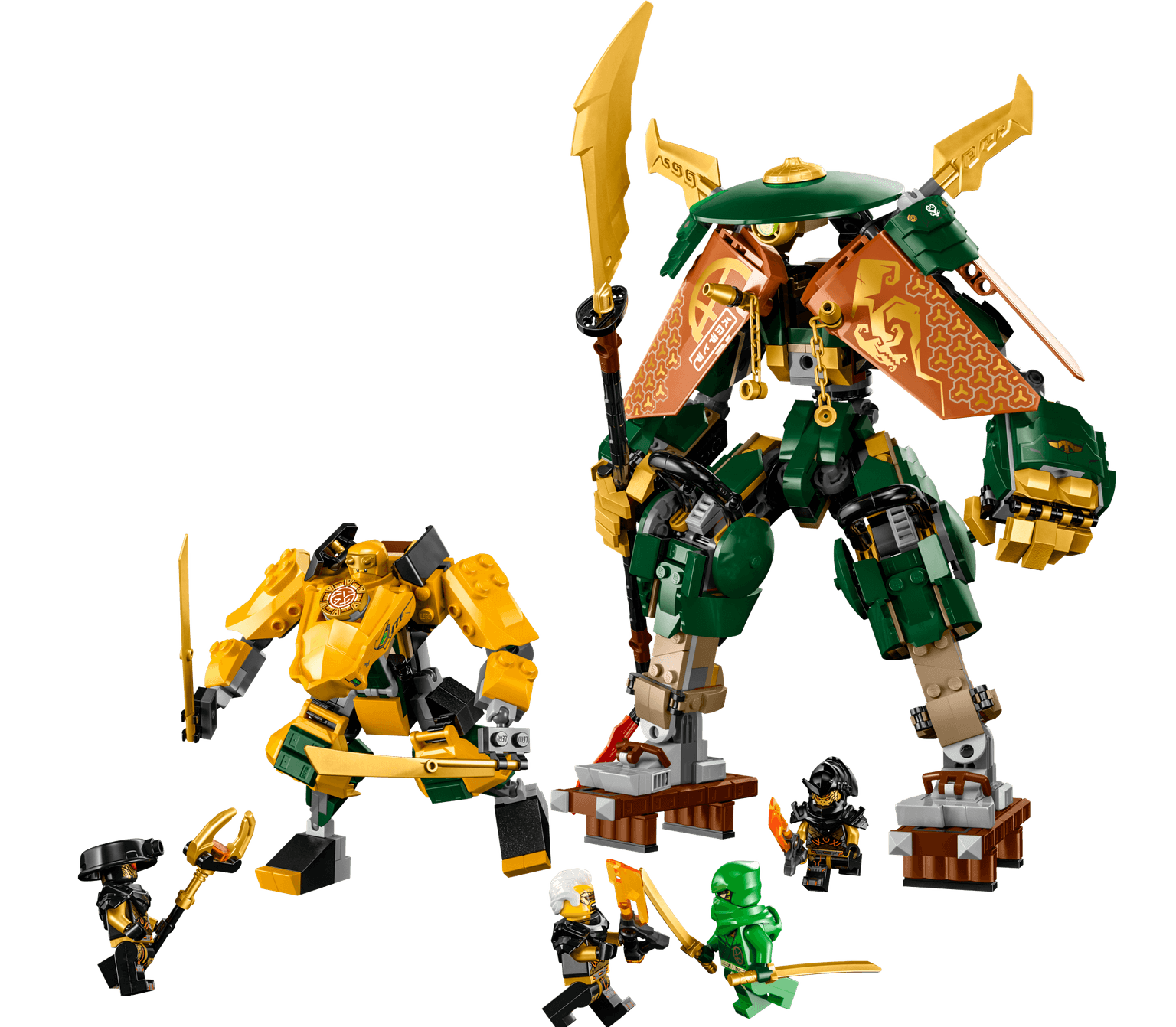 Lloyd and Arin's Ninja Team Mechs