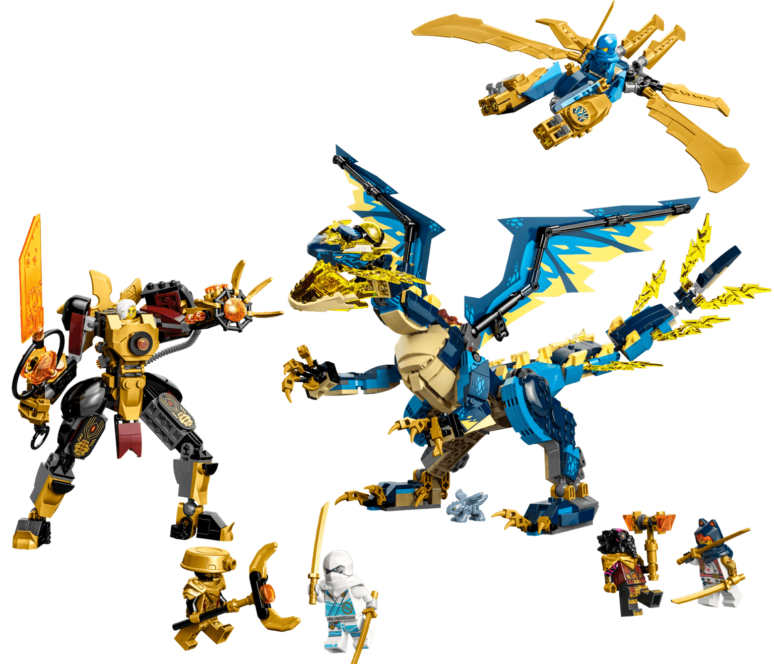 Elemental Dragon vs. The Empress Mech