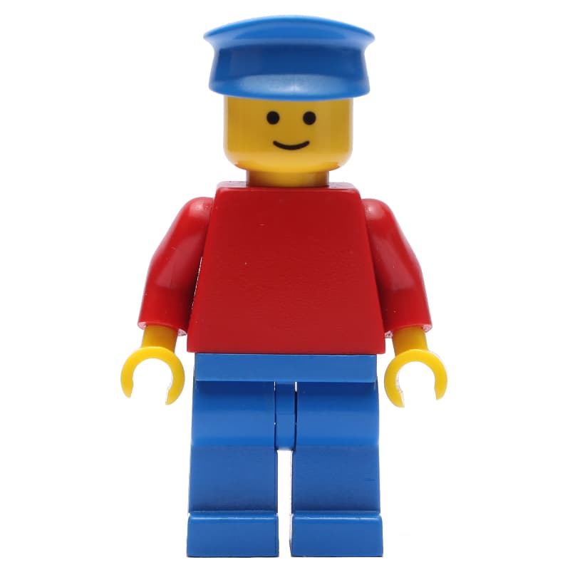 Red Torso, Blue Legs, Blue Cap