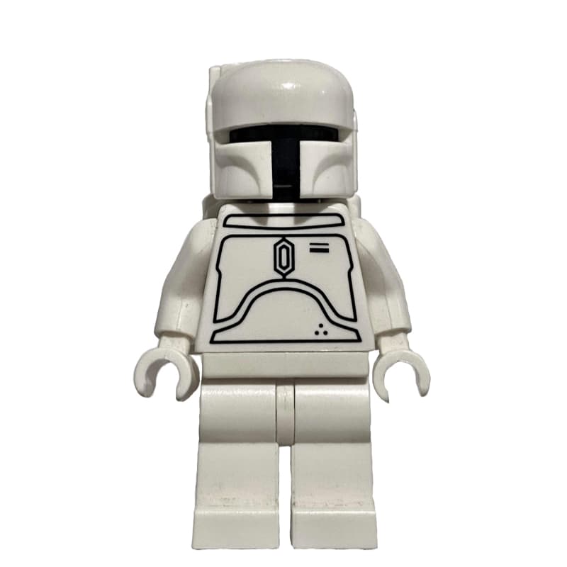Boba Fett, White Armor, Plain Black Head