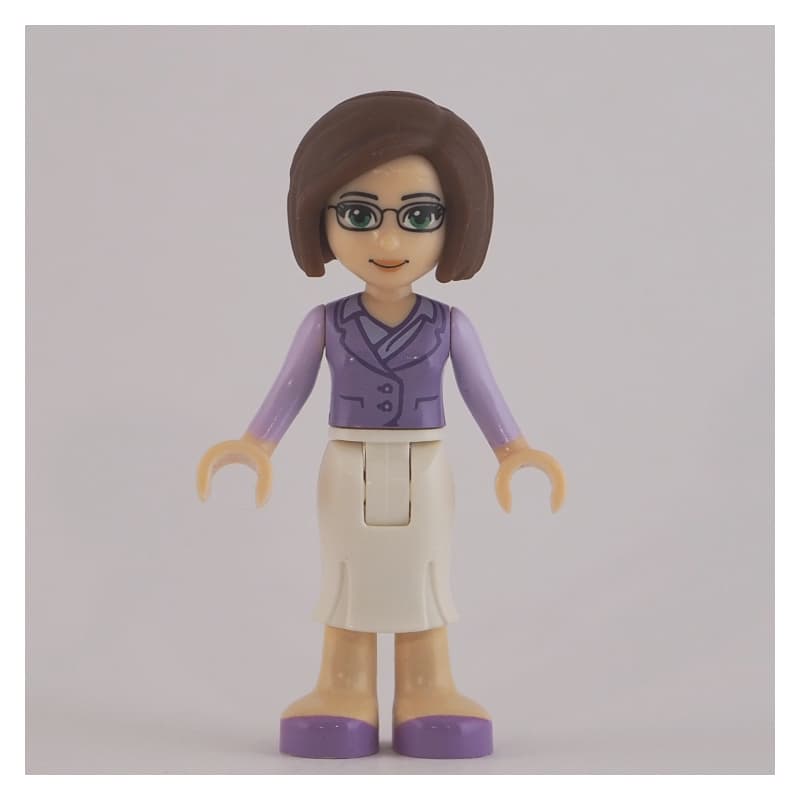 Ms. Stevens - Medium Lavender Shirt, White Dress