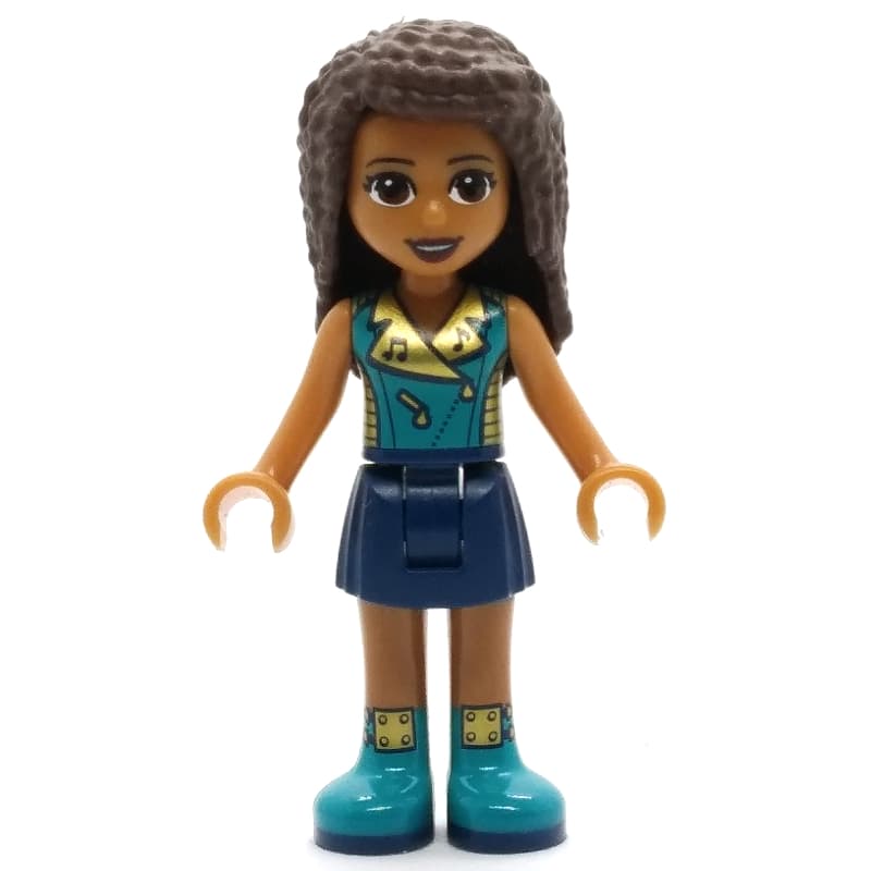 Andrea - Dark Azure/Gold Jacket, Dark Blue Skirt
