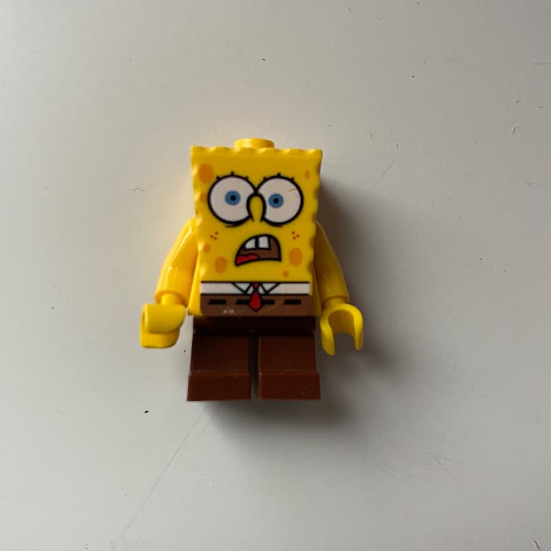SpongeBob Squarepants with Wide Eyes and Open Mouth, Scared