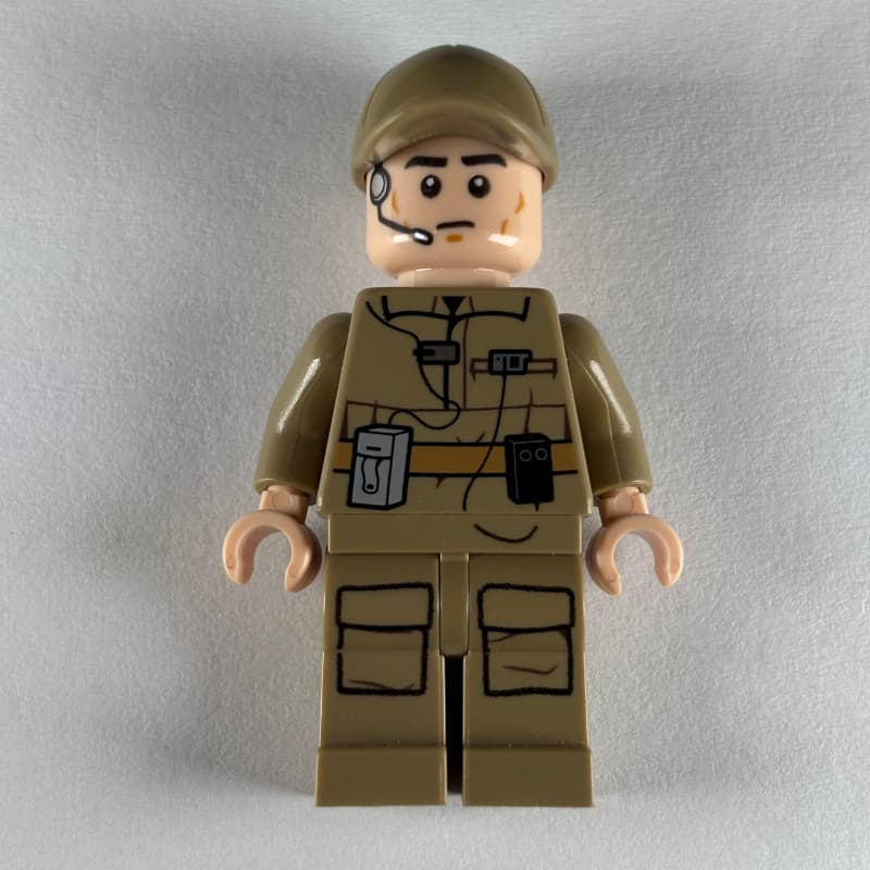 Rebel Technician / Ground Crew, Dark Tan Uniform, Printed Headset