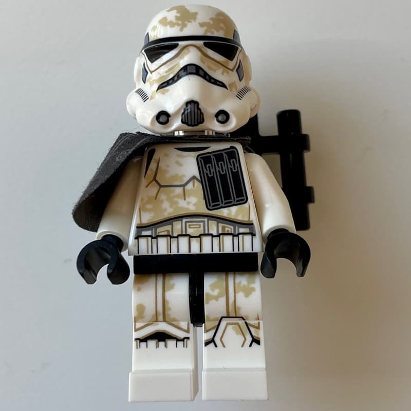 Sandtrooper, Black Pauldron, Neck Bracket with Double Stud, Open Mouth