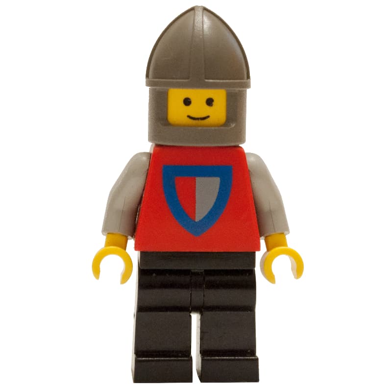 Knight (Halved Shield) - Black Legs, Chin-Guard