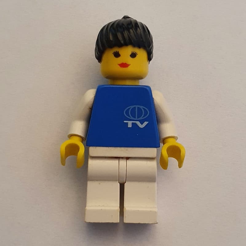 TV Worker - Blue Torso, White Legs, Female