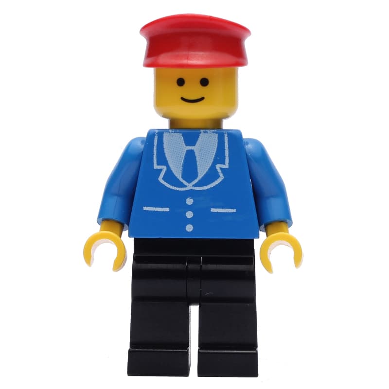 Man - Blue Jacket, Black Legs, Red Hat