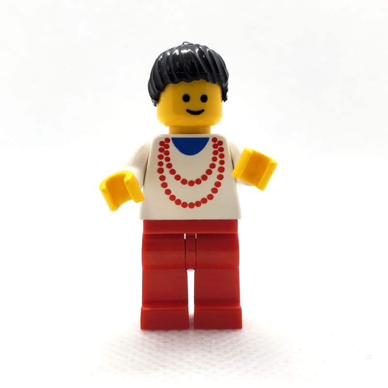 Woman - White Torso, Yellow Necklace, Red Legs, Black Hair
