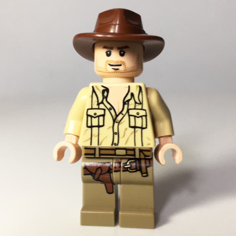 Indiana Jones in Open Tan Shirt