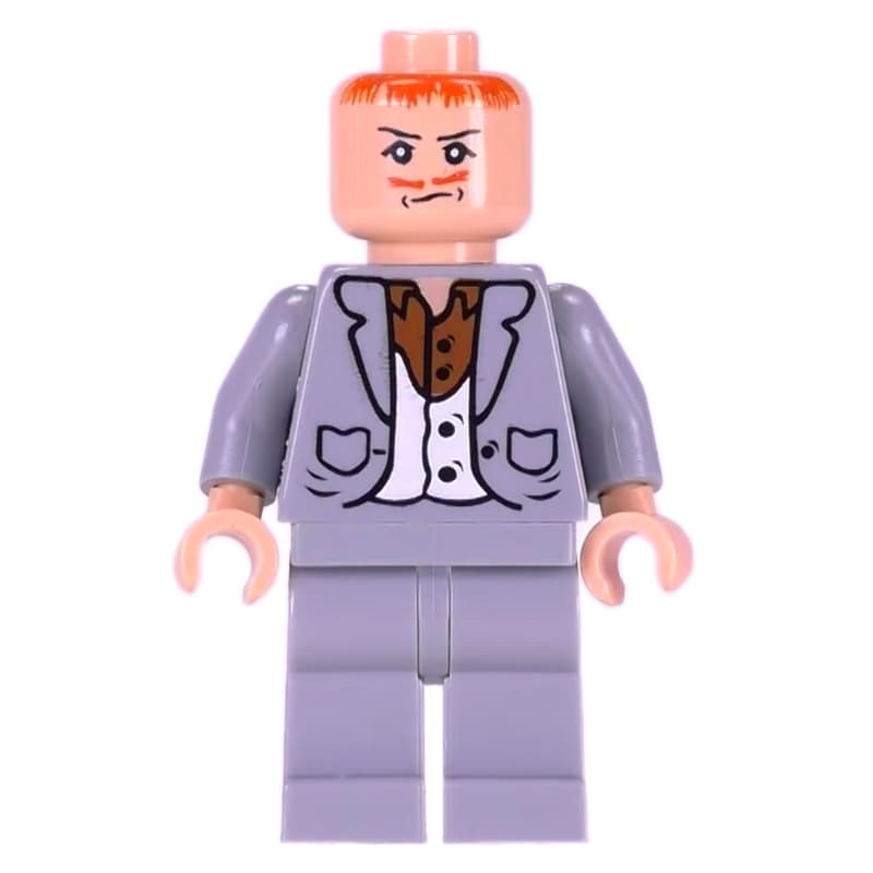 Peter Pettigrew, Light Bluish Gray Suit, Printed Hair