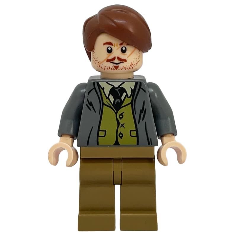 Remus Lupin, Dark Bluish Gray Jacket over Olive Green Vest