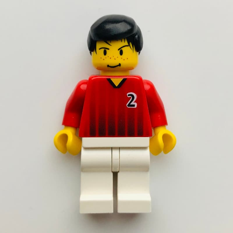 Soccer Player Red Torso, White Legs #2