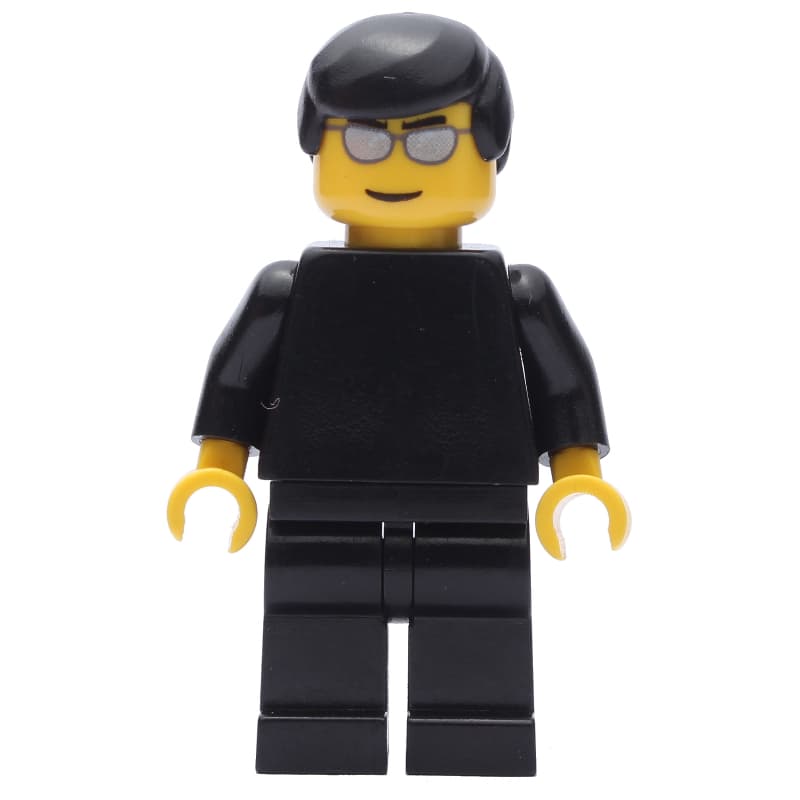 Black Torso, Black Legs, Silver Sunglasses