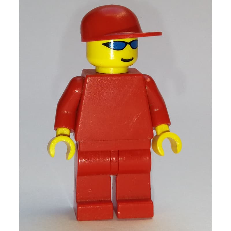 Red Torso, Red Legs, Red Cap, Blue Sunglasses