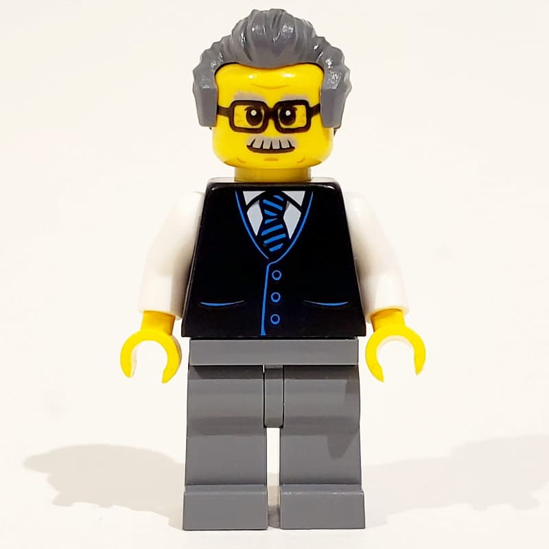 Launch Director - Black Torso, Dark Bluish Grey Legs, Dark Bluish Grey Hair