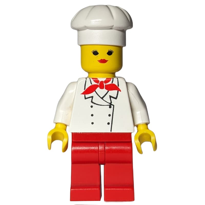 Chef, Woman, Red Neckerchief, Red Legs