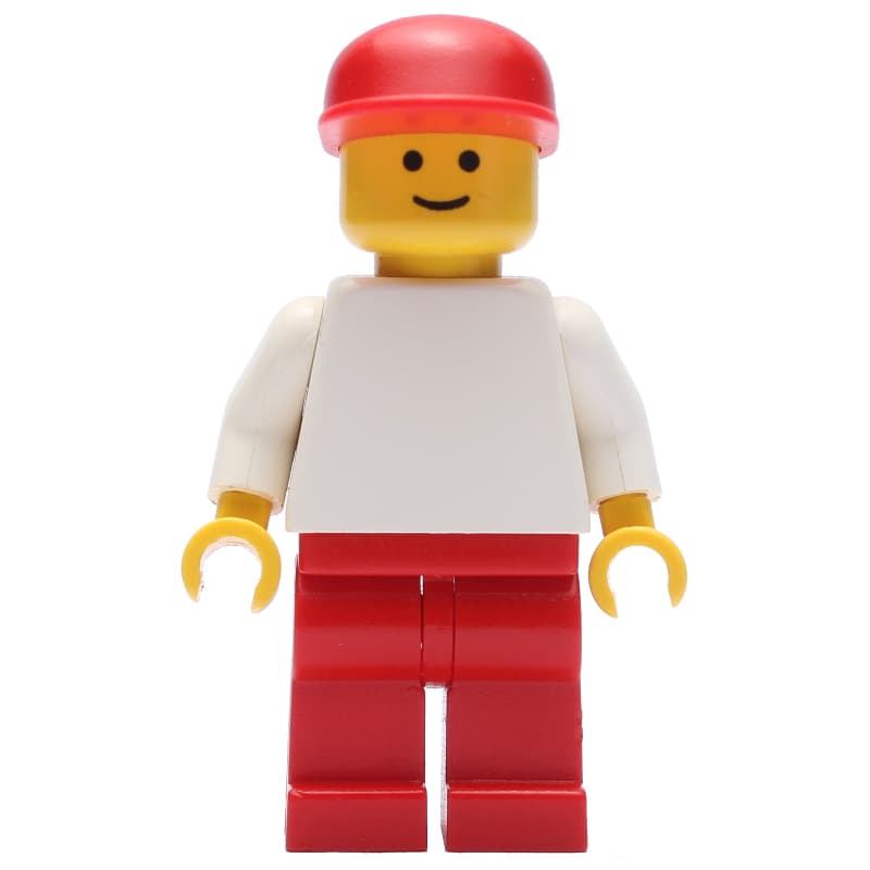 Man, White Torso, Red Legs, Red Cap (3626b Head)