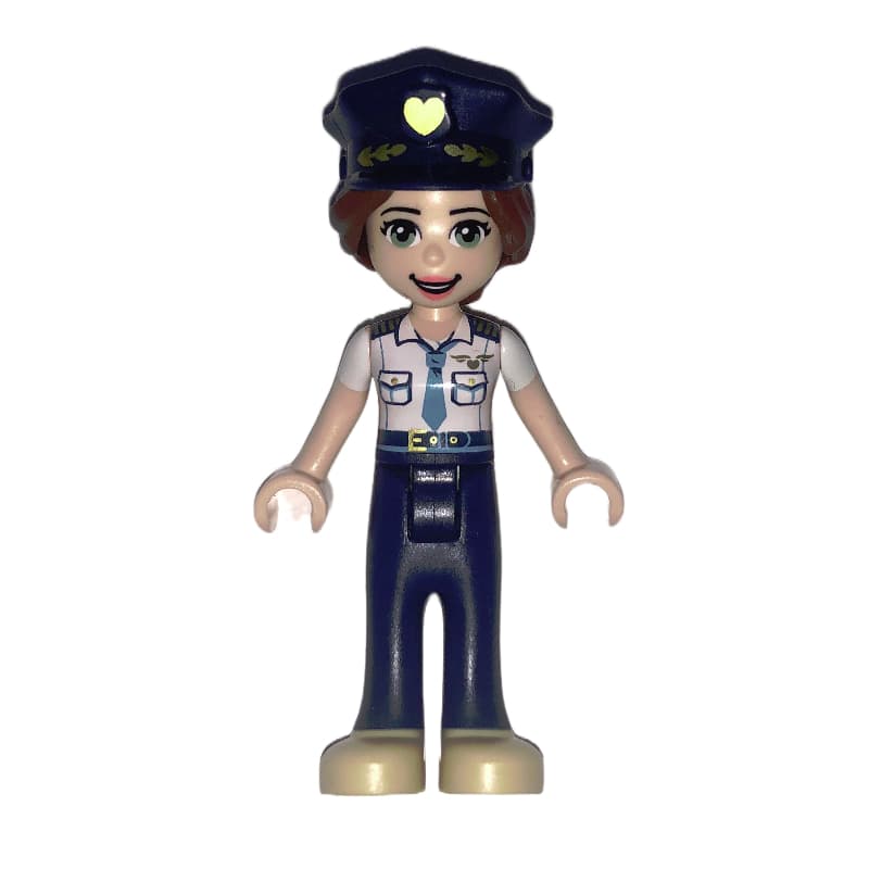Ashley - White Shirt, Dark Blue Trousers, Dark Blue Hat