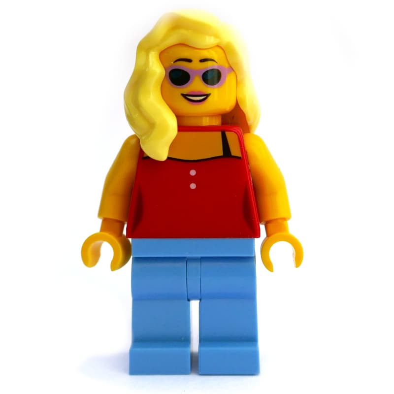 Red Torso, Medium Blue Legs, Bright Light Yellow Hair