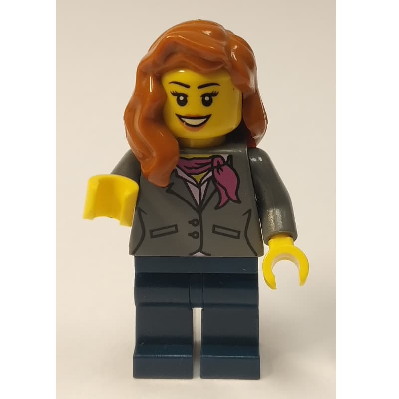 Dark Bluish Grey Torso, Dark Blue Legs, Dark Orange Hair