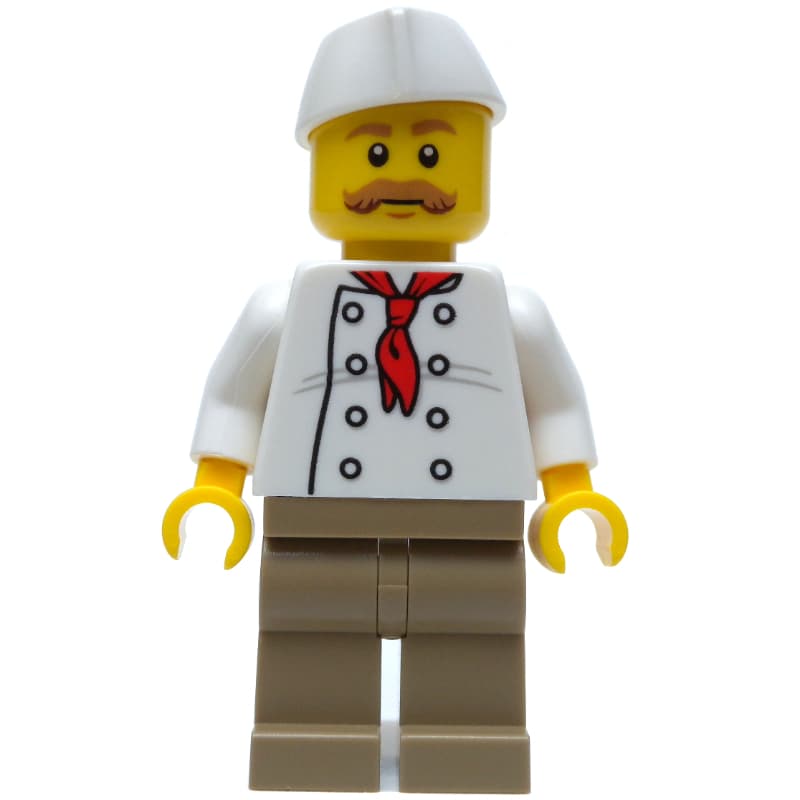 Chef, Red Neckerchief, Dark Tan Legs, Butchers Hat