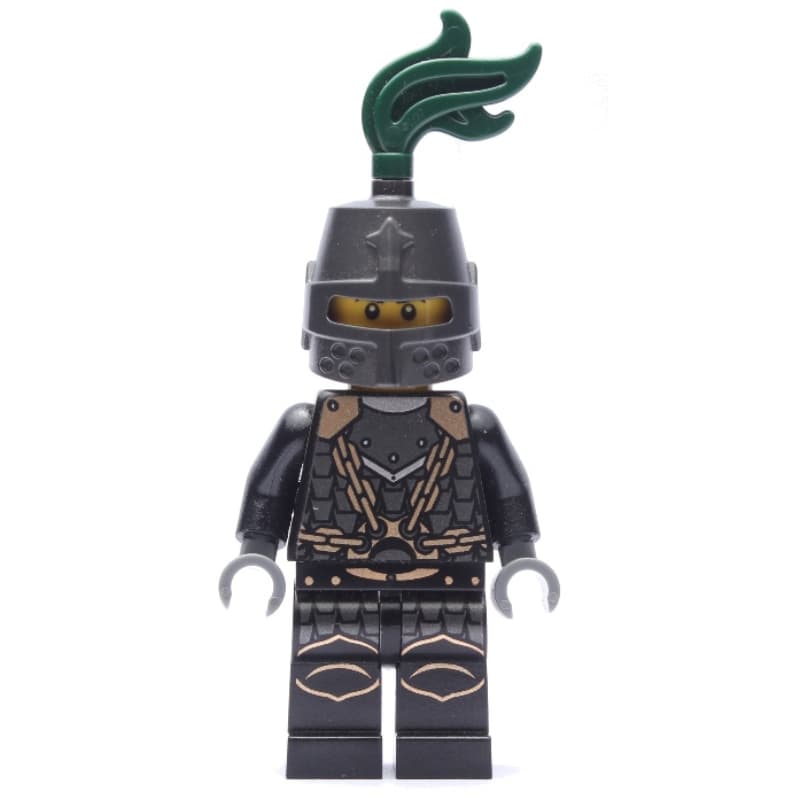 Dragon Knight, Black, Helmet with Dark Green Plume