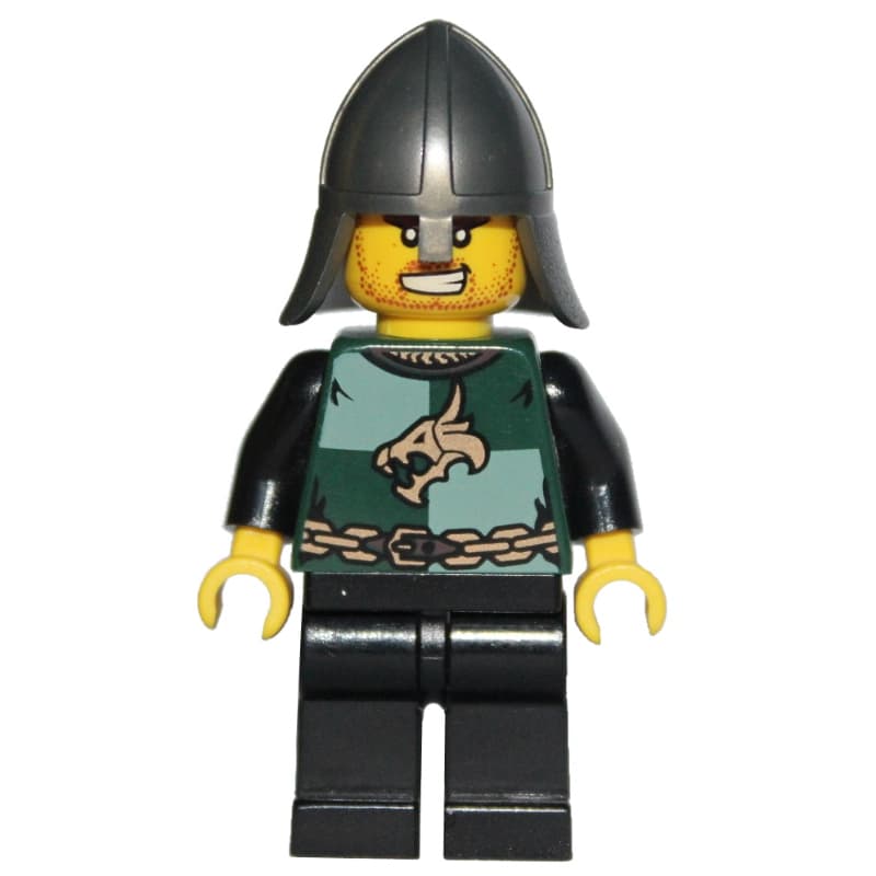 Dragon Knight, Dark Green, Pearl Titanium Helmet, Angry