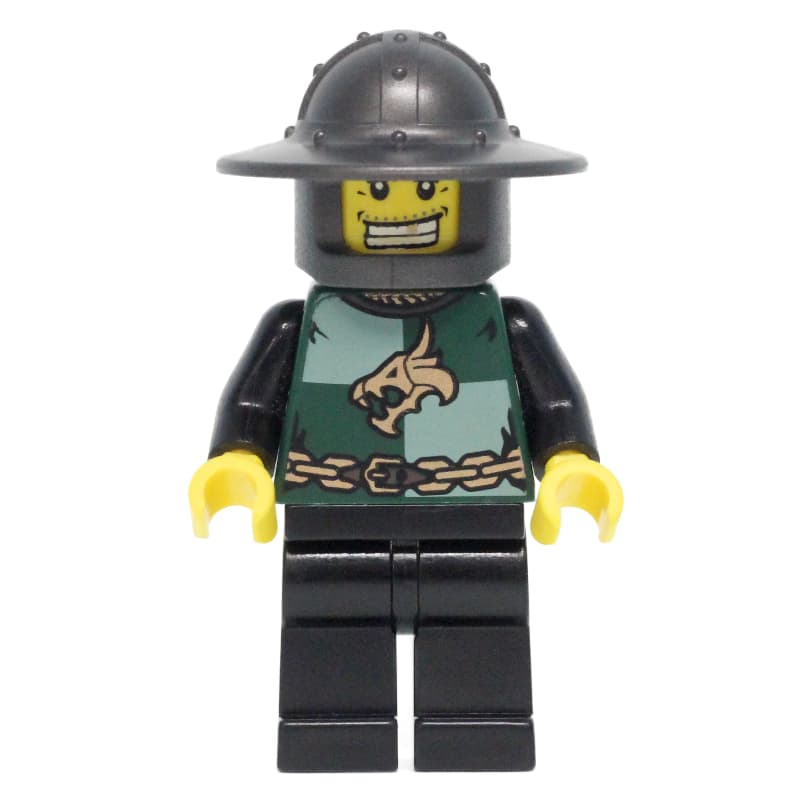 Dragon Knight, Dark Green, Wide Brim Helmet, Gold Tooth