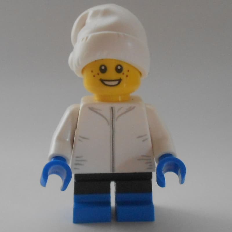Kid - White Torso, Blue Legs, White Hat