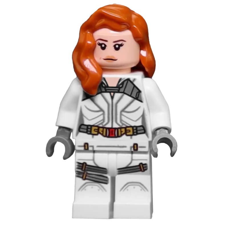 Black Widow, White Jumpsuit, Dark Bluish Gray Hands